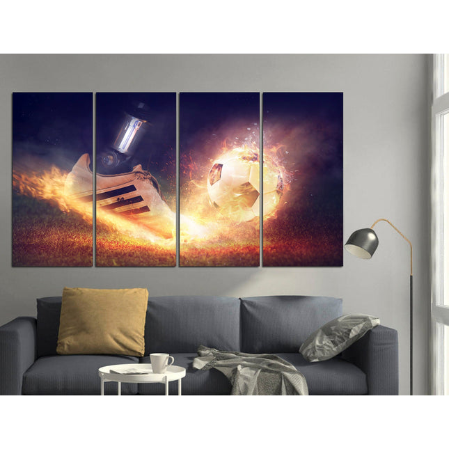 Football man canvas Sports wall art Man gift Football wall art Framed canvas Sports print Canvas artwork Wall art print Football decor
