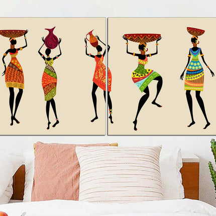 American indian art Ethnic canvas art Ethnic canvas art Indians canvas print Indians wall art Native american gift Large canvas art Decor