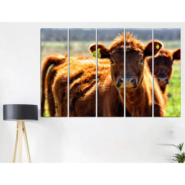 Farm wall art Cow decor Farm animal decor Texas home decor Kitchen wall art Cow print Farmer gift Multi-panel canvas Canvas art print