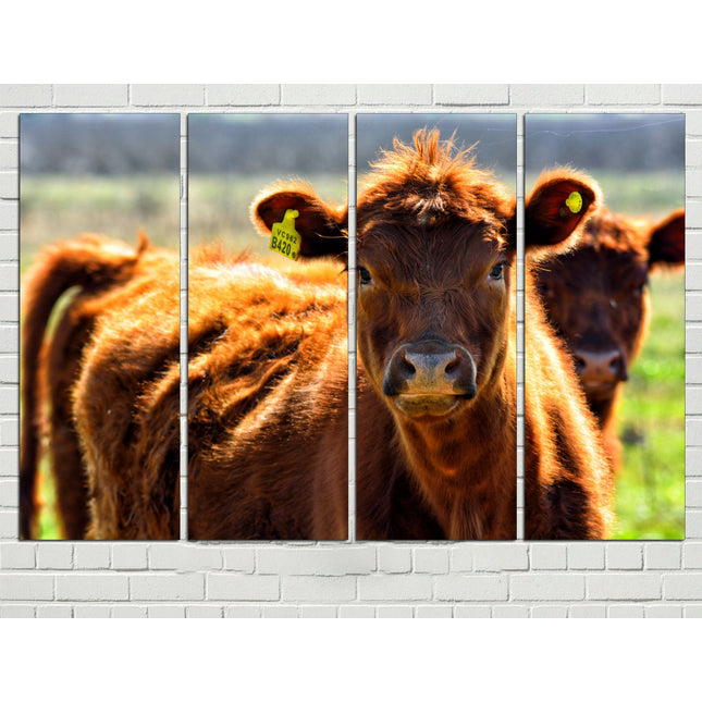Farm wall art Cow decor Farm animal decor Texas home decor Kitchen wall art Cow print Farmer gift Multi-panel canvas Canvas art print