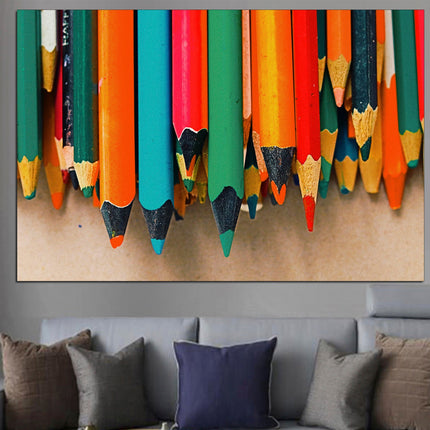Pencil on canvas Trendy wall art Modern wall art Above bed art Pencil on canvas Colour pencils Original art print Holiday gift Art print