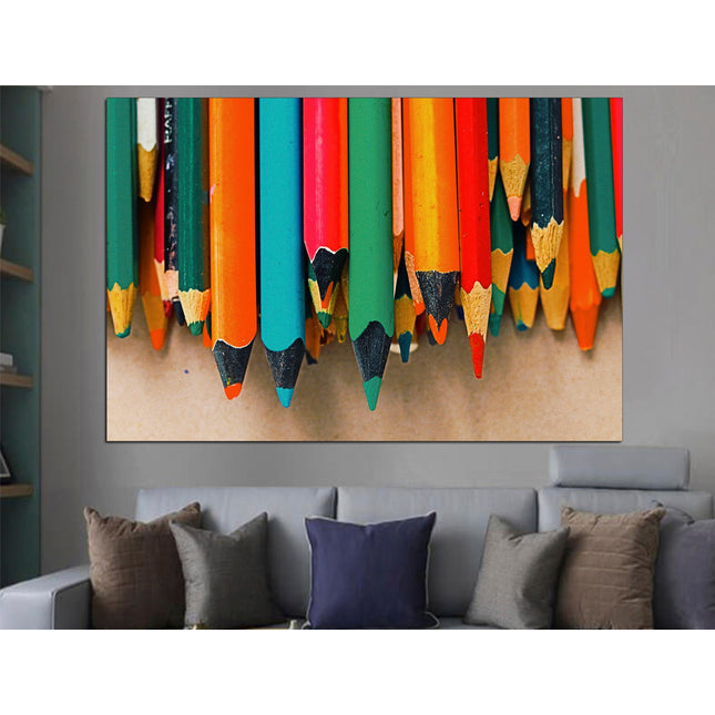 Pencil on canvas Trendy wall art Modern wall art Above bed art Pencil on canvas Colour pencils Original art print Holiday gift Art print