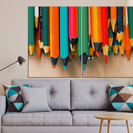 Pencil on canvas Trendy wall art Modern wall art Above bed art Pencil on canvas Colour pencils Original art print Holiday gift Art print