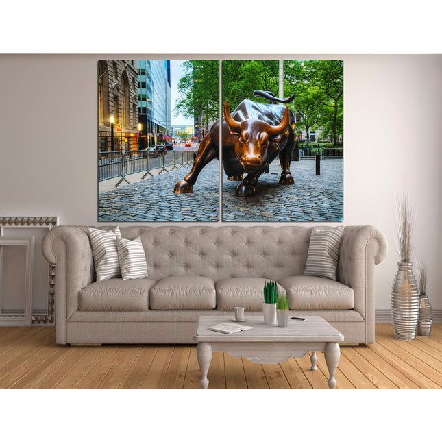 Bull on canvas Motivational gift New York bull Wall street bull art Bull on canvas Extra large art Print canvas order Gifts for home