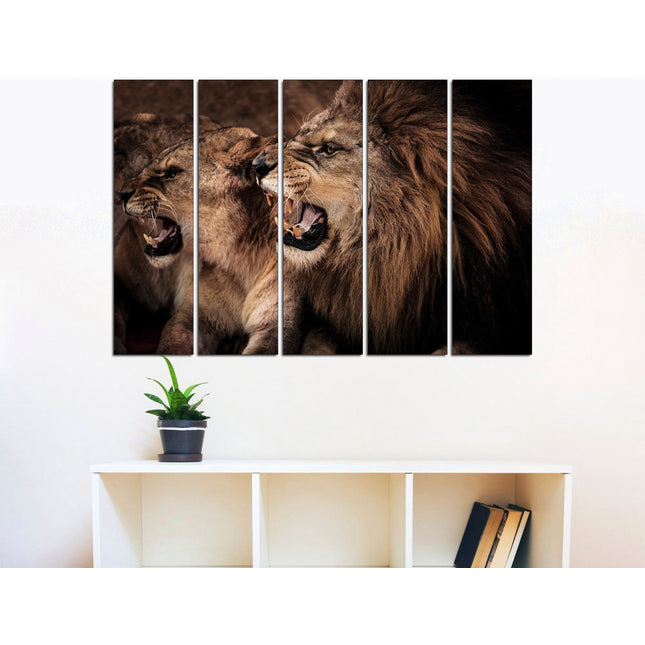 Lion poster African home decor Animal canvas Lion art seal Safari decor Lion pride decor Wildlife art Animal poster Lion wall art Lion head
