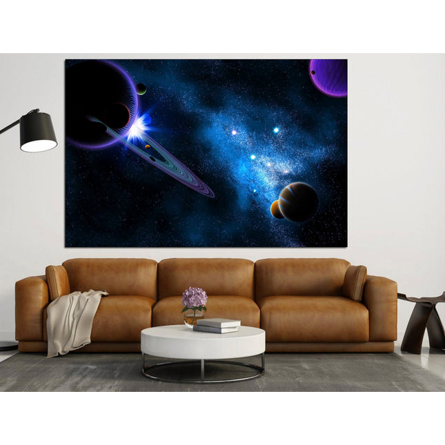 Extra large art Wood home decor Art of the universe Space art Galaxy wall art Universe poster Panet wall art Moon wall art apartment art