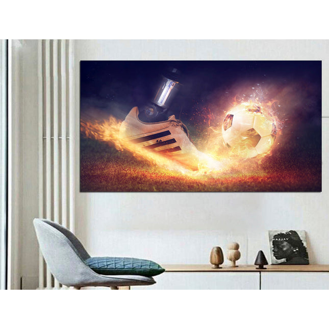 Football man canvas Sports wall art Man gift Football wall art Framed canvas Sports print Canvas artwork Wall art print Football decor