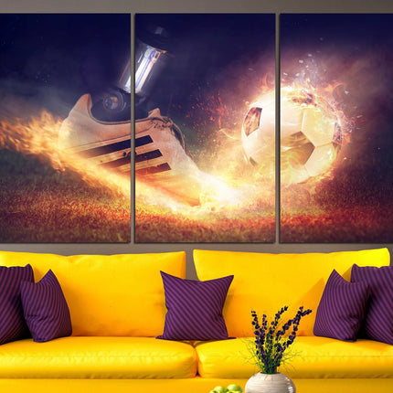 Football man canvas Sports wall art Man gift Football wall art Framed canvas Sports print Canvas artwork Wall art print Football decor