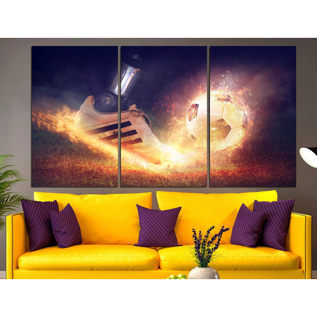Football man canvas Sports wall art Man gift Football wall art Framed canvas Sports print Canvas artwork Wall art print Football decor