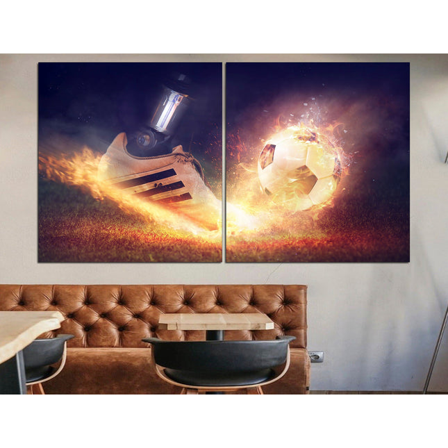 Football man canvas Sports wall art Man gift Football wall art Framed canvas Sports print Canvas artwork Wall art print Football decor