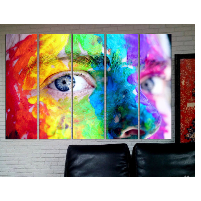 Art poster Living room wall art Wall art print Abstract bright art Color art print Vintage print Art poster Modern art Eyes on canvas