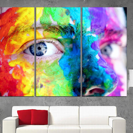 Art poster Living room wall art Wall art print Abstract bright art Color art print Vintage print Art poster Modern art Eyes on canvas