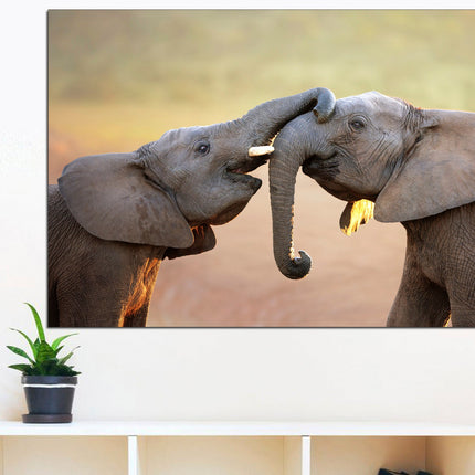 Elephant on canvas Big poster Wldlife art Elephant on canvas Safari Elephant wall art African home decor Indian elephant Canvas wild africa
