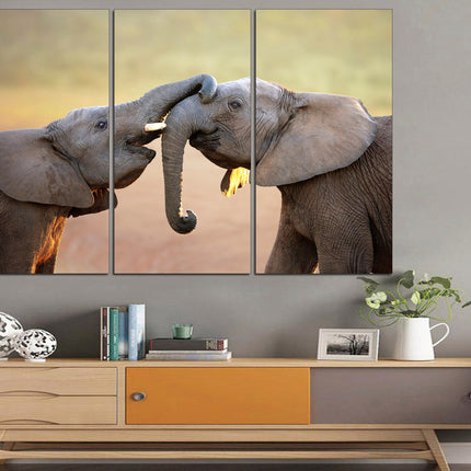Elephant on canvas Big poster Wldlife art Elephant on canvas Safari Elephant wall art African home decor Indian elephant Canvas wild africa