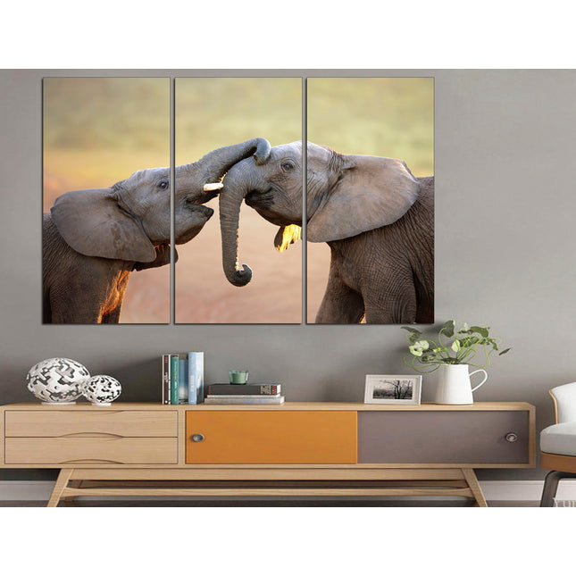 Elephant on canvas Big poster Wldlife art Elephant on canvas Safari Elephant wall art African home decor Indian elephant Canvas wild africa