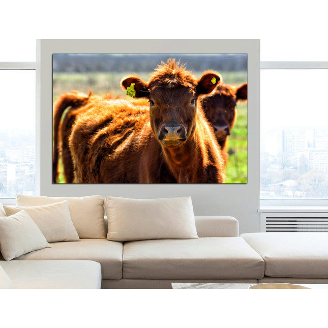 Farm wall art Cow decor Farm animal decor Texas home decor Kitchen wall art Cow print Farmer gift Multi-panel canvas Canvas art print