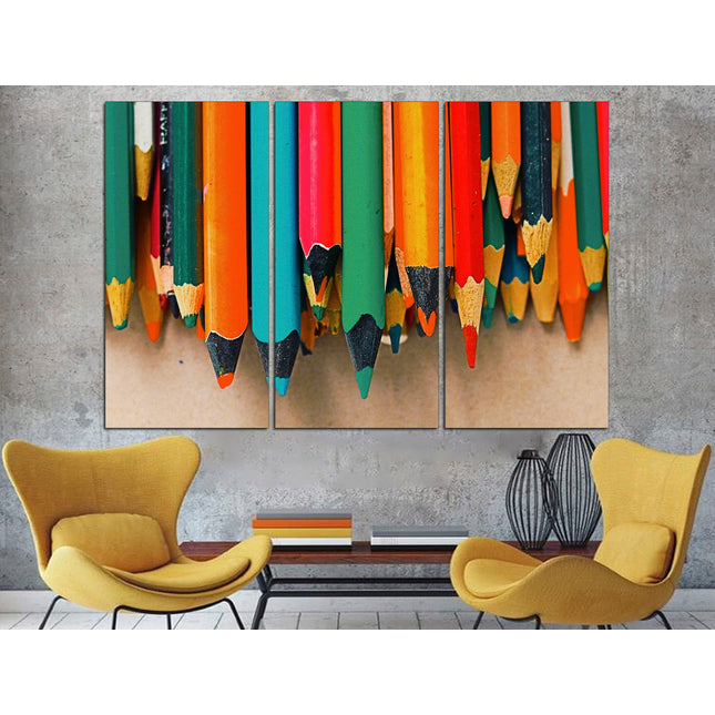 Pencil on canvas Trendy wall art Modern wall art Above bed art Pencil on canvas Colour pencils Original art print Holiday gift Art print