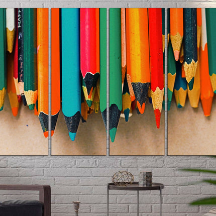 Pencil on canvas Trendy wall art Modern wall art Above bed art Pencil on canvas Colour pencils Original art print Holiday gift Art print