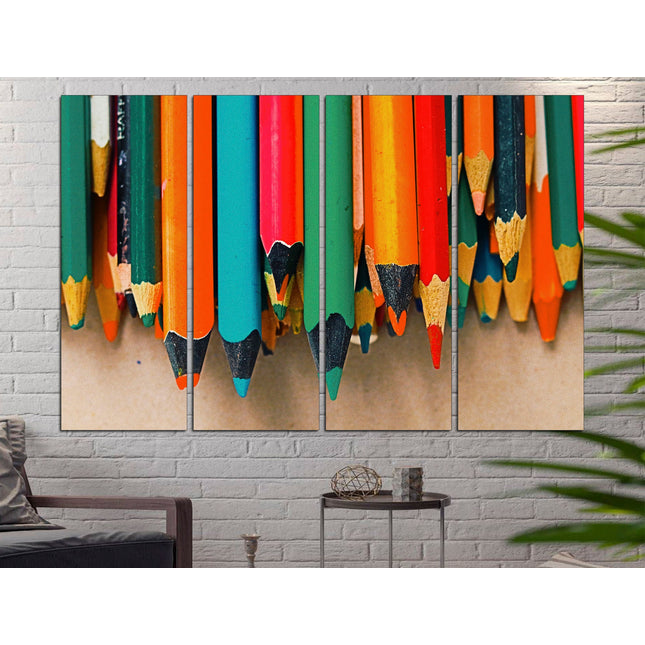 Pencil on canvas Trendy wall art Modern wall art Above bed art Pencil on canvas Colour pencils Original art print Holiday gift Art print