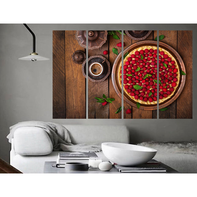 Coffee on canvas Canvas for kitchen Pie on canvas Coffee on canvas Kitchen wall decor Dining room decor Modern kitchen Restaurant decor