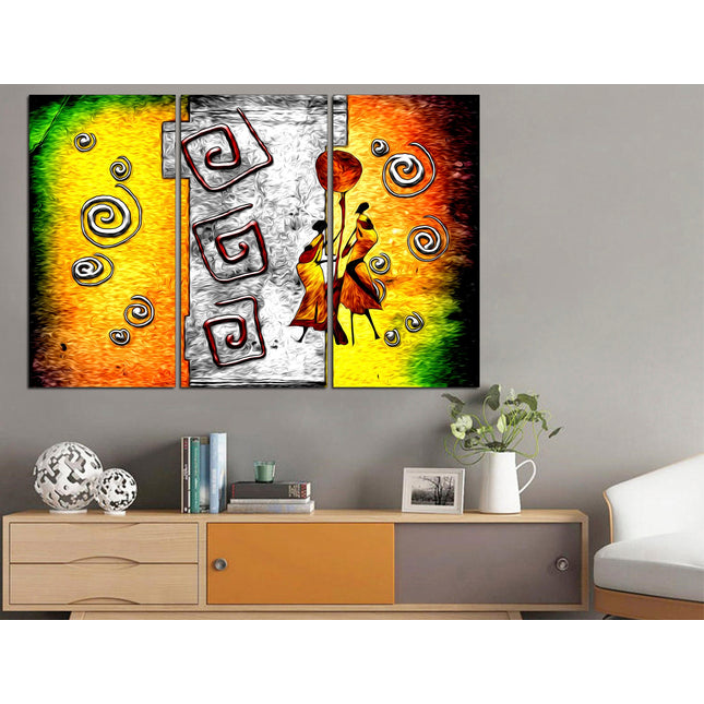 African tribal art Large canvas print African dance canvas Wall art canvas Dance wall art Colorful african art