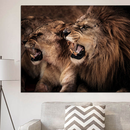 Lion poster African home decor Animal canvas Lion art seal Safari decor Lion pride decor Wildlife art Animal poster Lion wall art Lion head