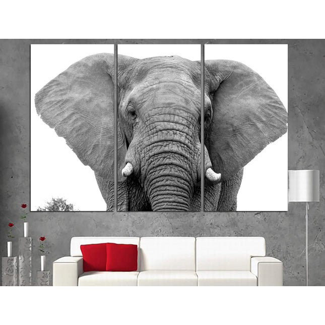 Indian elephant Big poster Elephant on canvas Safari Elephant wall art African home decor Indian elephant Canvas wild africa