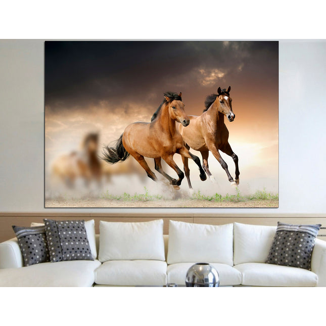 Horse poster Canvas animal art Animal poster Big poster horses on canvas Equestrian arthorse poster Horse print canvas