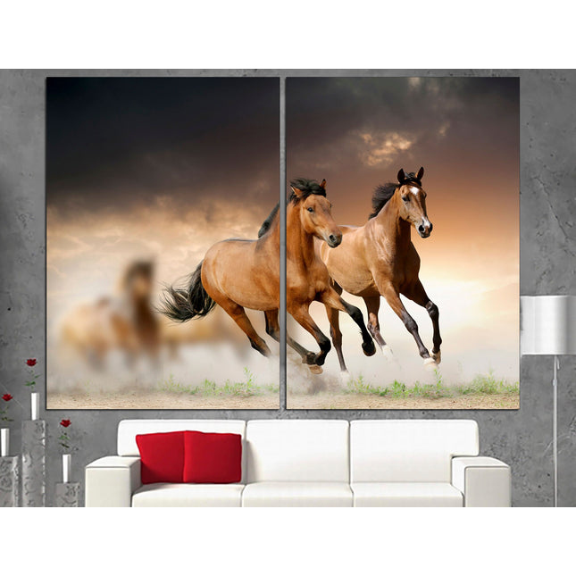 Horse poster Canvas animal art Animal poster Big poster horses on canvas Equestrian arthorse poster Horse print canvas