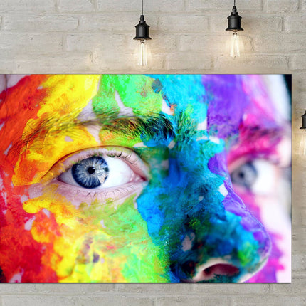 Art poster Living room wall art Wall art print Abstract bright art Color art print Vintage print Art poster Modern art Eyes on canvas