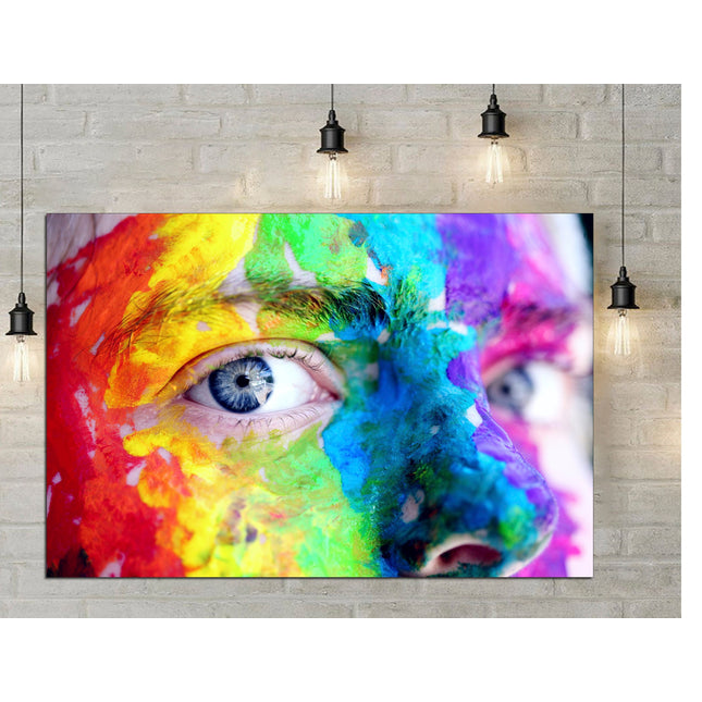Art poster Living room wall art Wall art print Abstract bright art Color art print Vintage print Art poster Modern art Eyes on canvas