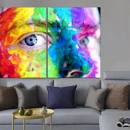Art poster Living room wall art Wall art print Abstract bright art Color art print Vintage print Art poster Modern art Eyes on canvas