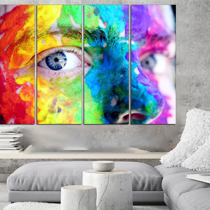 Art poster Living room wall art Wall art print Abstract bright art Color art print Vintage print Art poster Modern art Eyes on canvas