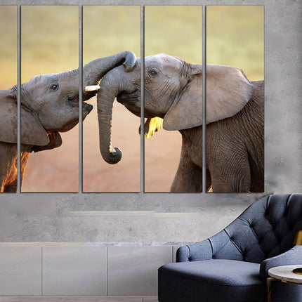 Elephant on canvas Big poster Wldlife art Elephant on canvas Safari Elephant wall art African home decor Indian elephant Canvas wild africa