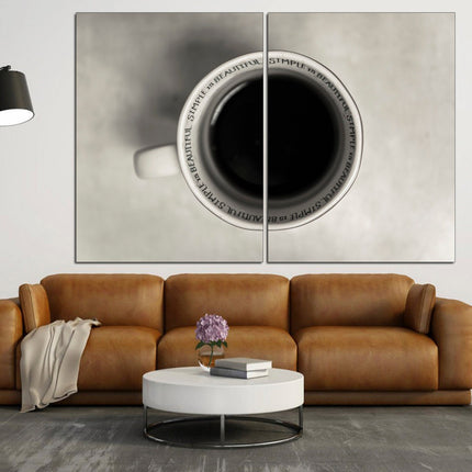 Large wall art Canvas for kitchen Pie on canvas Coffee on canvas Kitchen wall decor Dining room decor Modern kitchen Restaurant decor