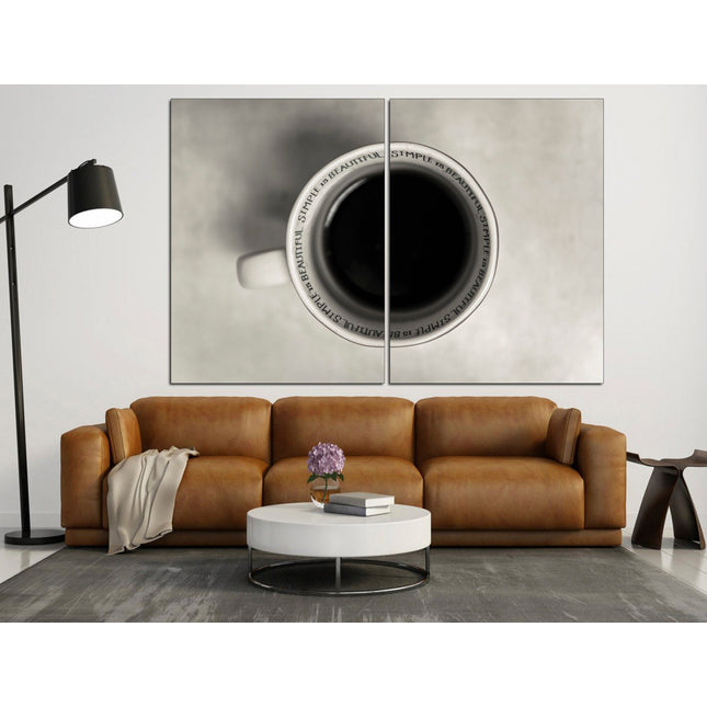 Large wall art Canvas for kitchen Pie on canvas Coffee on canvas Kitchen wall decor Dining room decor Modern kitchen Restaurant decor