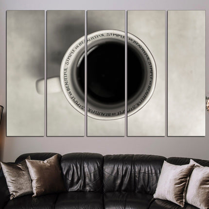 Large wall art Canvas for kitchen Pie on canvas Coffee on canvas Kitchen wall decor Dining room decor Modern kitchen Restaurant decor