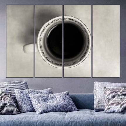 Large wall art Canvas for kitchen Pie on canvas Coffee on canvas Kitchen wall decor Dining room decor Modern kitchen Restaurant decor