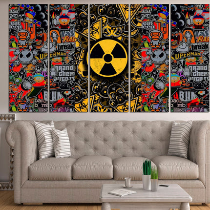 Graffiti street art Contemporary print Trendy wall art Street art on canvas Modern wall art Urban wall art Modern art canvas Decorative art