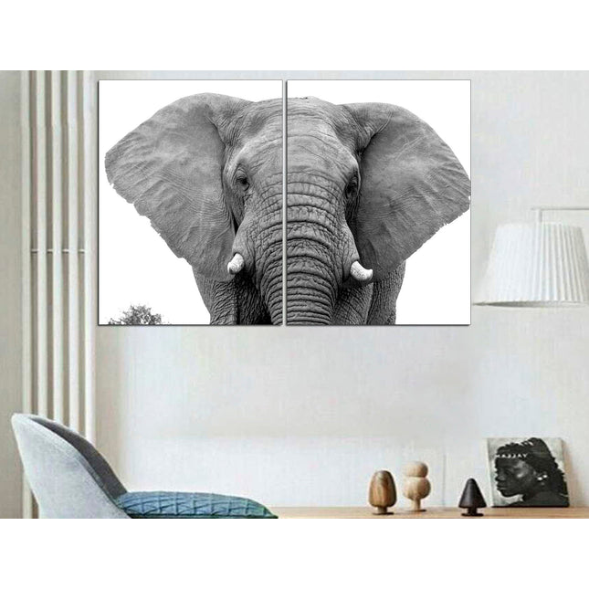 Indian elephant Big poster Elephant on canvas Safari Elephant wall art African home decor Indian elephant Canvas wild africa