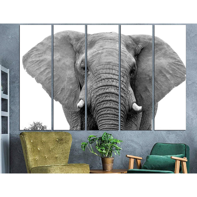 Indian elephant Big poster Elephant on canvas Safari Elephant wall art African home decor Indian elephant Canvas wild africa