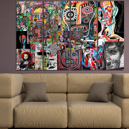 Graffiti street art Contemporary print Trendy wall art Street art on canvas Modern wall art Urban wall art Modern art canvas Decorative art