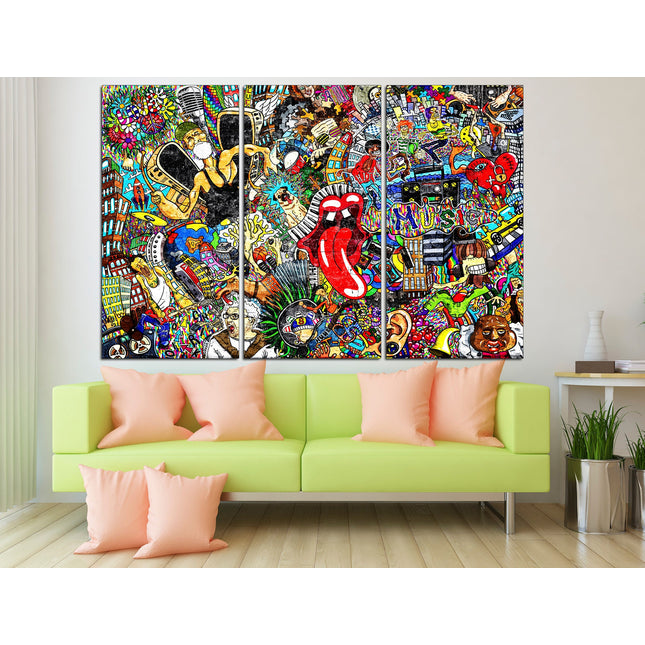 Graffiti street art Contemporary print Trendy wall art Street art on canvas Modern wall art Urban wall art Modern art canvas Decorative art