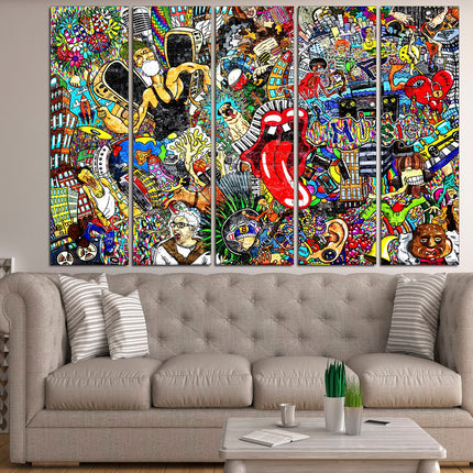 Graffiti street art Contemporary print Trendy wall art Street art on canvas Modern wall art Urban wall art Modern art canvas Decorative art