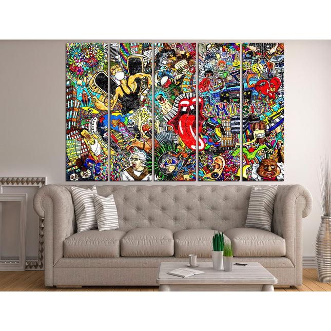Graffiti street art Contemporary print Trendy wall art Street art on canvas Modern wall art Urban wall art Modern art canvas Decorative art