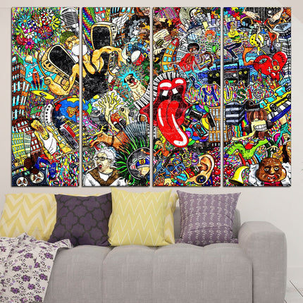 Graffiti street art Contemporary print Trendy wall art Street art on canvas Modern wall art Urban wall art Modern art canvas Decorative art