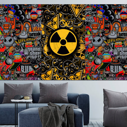 Graffiti street art Contemporary print Trendy wall art Street art on canvas Modern wall art Urban wall art Modern art canvas Decorative art