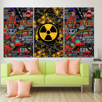 Graffiti street art Contemporary print Trendy wall art Street art on canvas Modern wall art Urban wall art Modern art canvas Decorative art