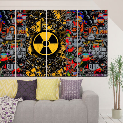 Graffiti street art Contemporary print Trendy wall art Street art on canvas Modern wall art Urban wall art Modern art canvas Decorative art
