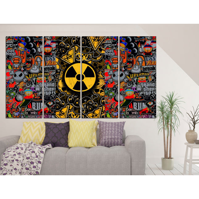 Graffiti street art Contemporary print Trendy wall art Street art on canvas Modern wall art Urban wall art Modern art canvas Decorative art